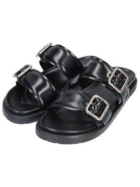 Louis Vuitton Venice Mule Leather Strap Sandals 8